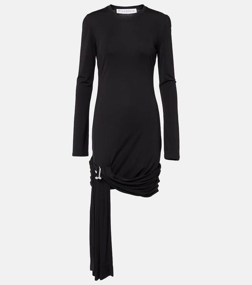Draped jersey midi dress