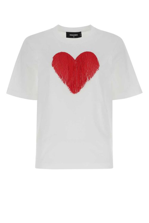 Embroidered Heart T-Shirt — White