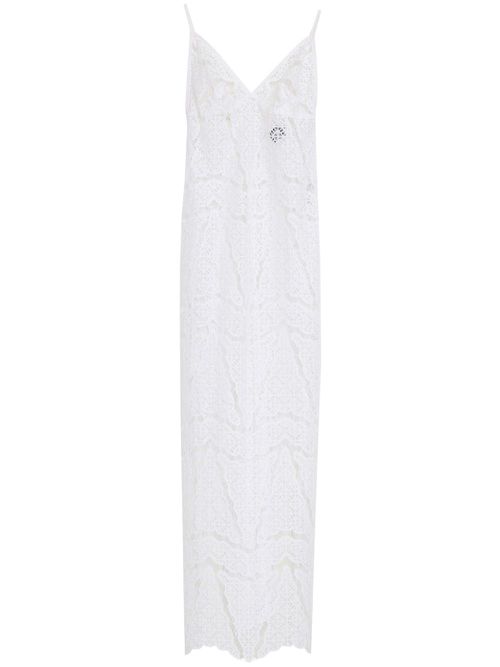 Lace midi dress - White