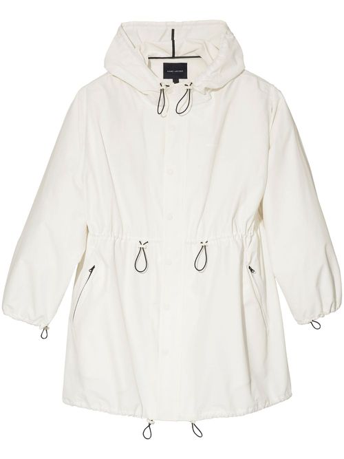 Balloon drawstring-fastenings jacket - White