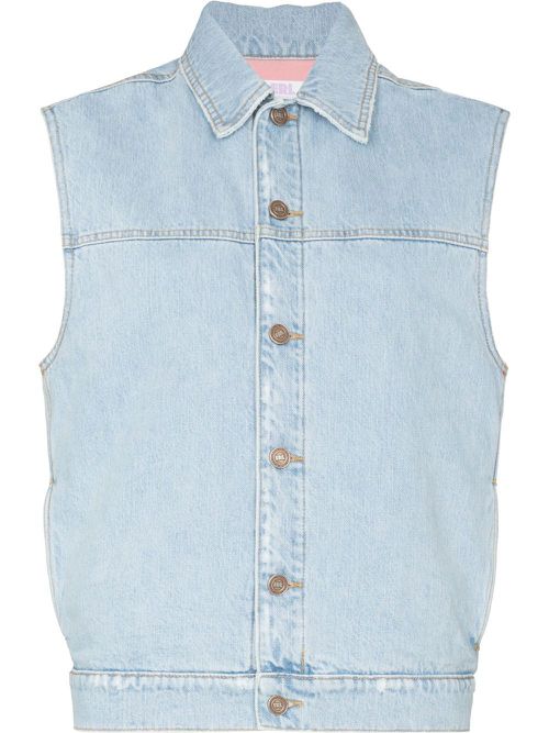 Sleeveless denim jacket - Blue