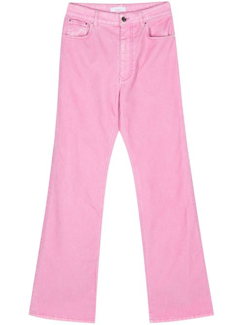 Mid-rise straight-leg trousers - Pink