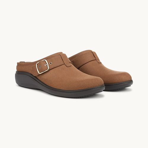 For Balance Mule Shoes Dark Tan Microsuede