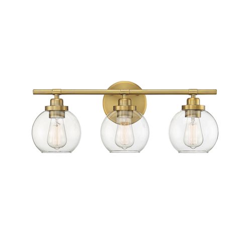 Savoy House Carson 3-Light Bathroom Vanity Light in Warm Bras