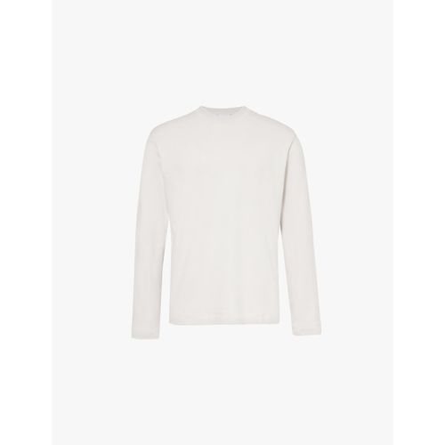 Mens Putty Regular-fit Long-sleeve Cotton T-shirt 
