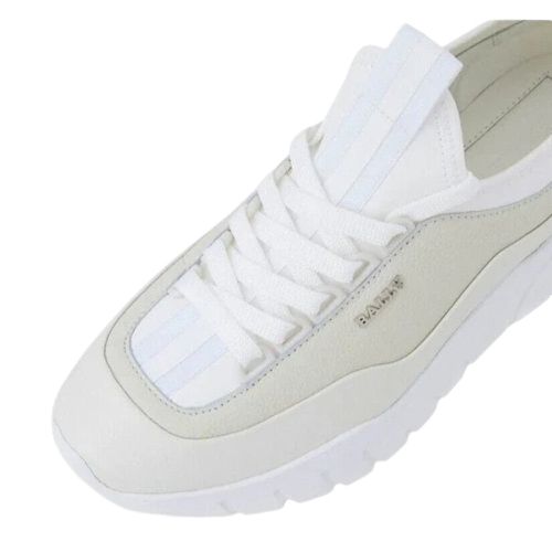 Bikki 6234205 Men's White Lamb Plain Leather Sneakers US 12