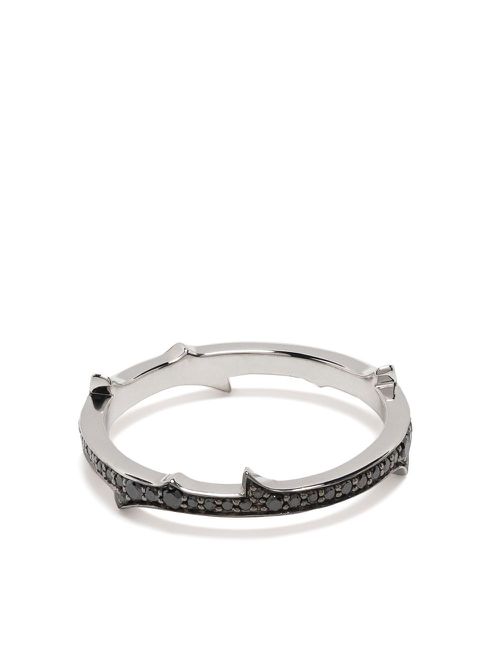 18kt white gold Thorn Stem diamond ring - Black