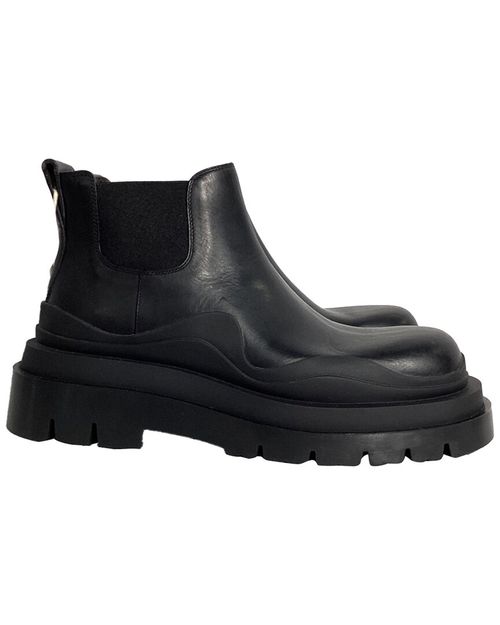 Women's Leather Tire Ankle Chelsea Boot (Authentic Pre-Loved)