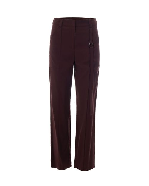 Twill Viscose Trousers — Brown