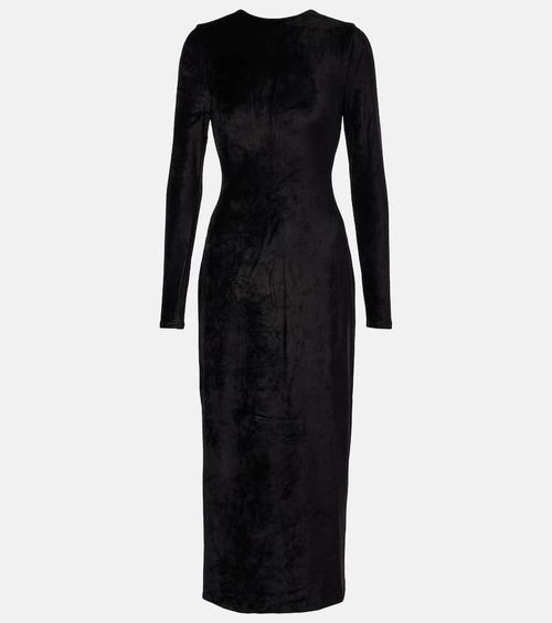 Velvet midi dress