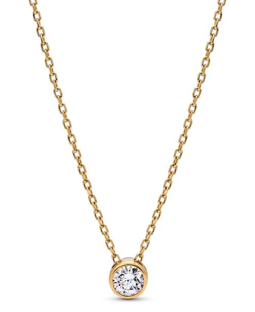 Era Lab-Grown Diamond Bezel Pendant Necklace - Gold