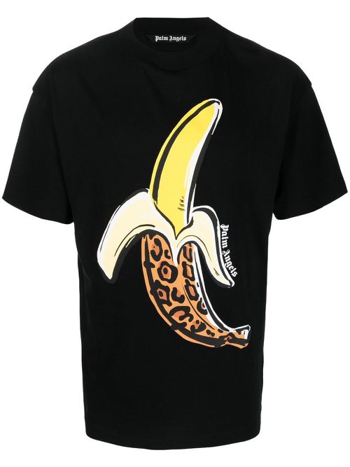 Graphic-print cotton T-shirt - Black