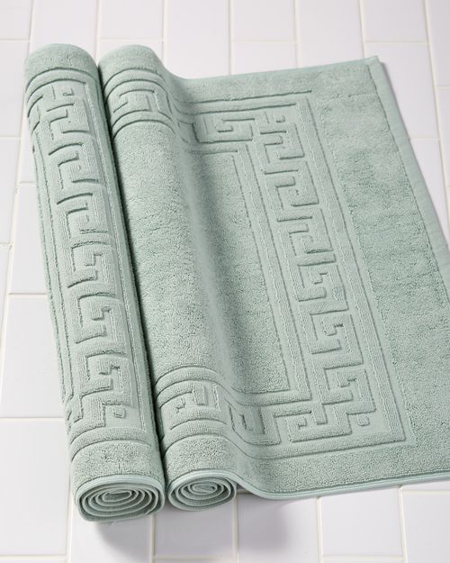 Non-Slip 2pc Absorbent Cotton Bath Mat Set