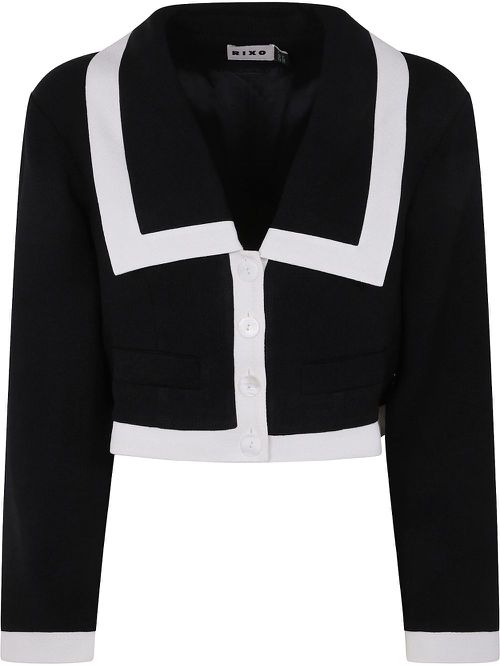 Stripe-detailing jacket - Black