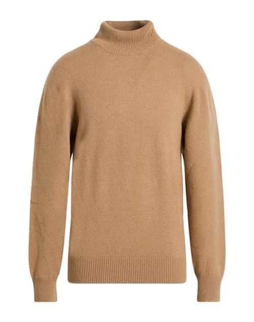 Man Turtleneck Camel Size 38 Merino Wool, Cashmere