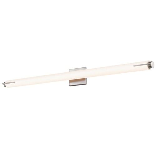 Satin Nickel LED Bath Bar from the Tubo Slim LED Collection