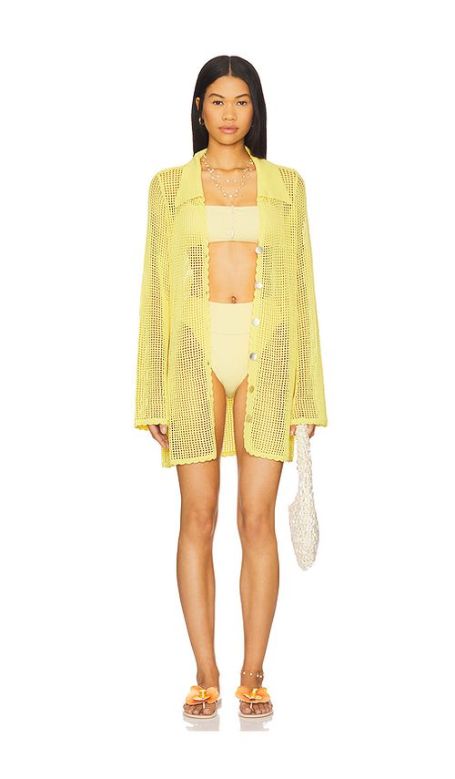 Show Me Your Mumu ROBE DE PLAGE BOUTONNÉE en Yellow. M. Also en