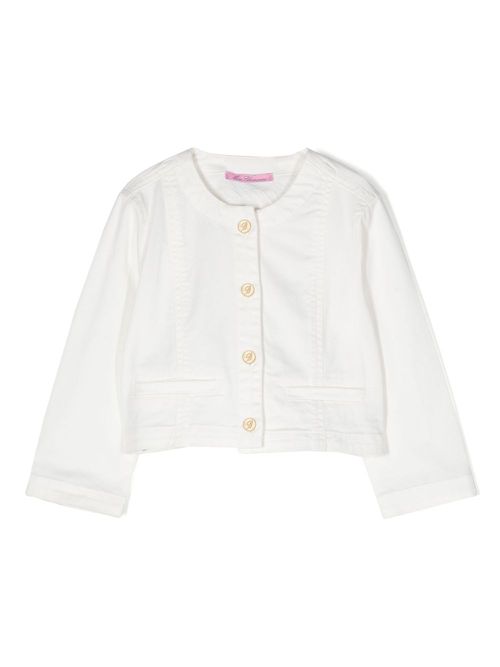 Twill-weave shirt jacket - White