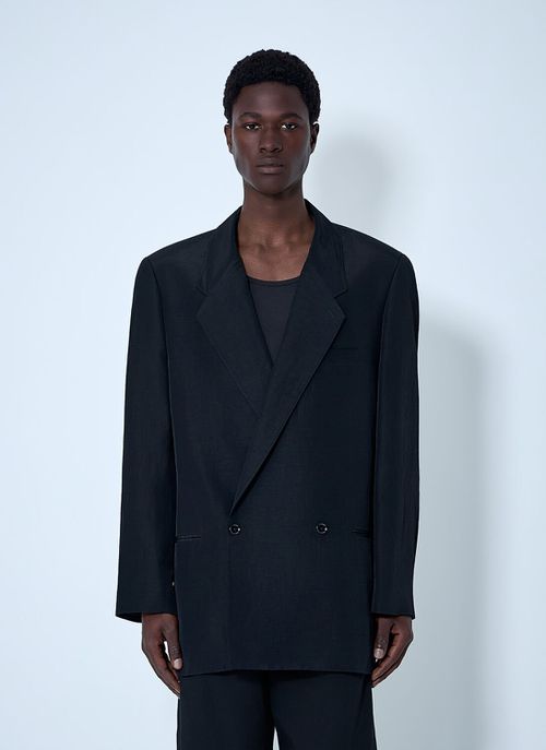 Double-breasted Tailored Blazer - Man Blazers Black Eu