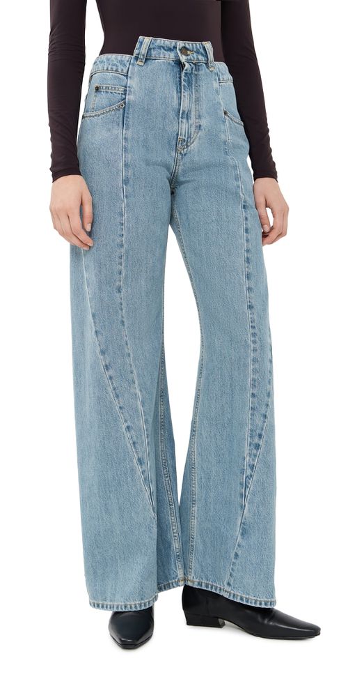 5 Pockets Pants Medium Blue Stone Wash