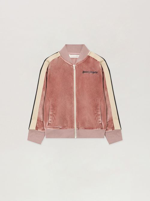 Chenille Track Jacket Kids  Antique Rose Black
