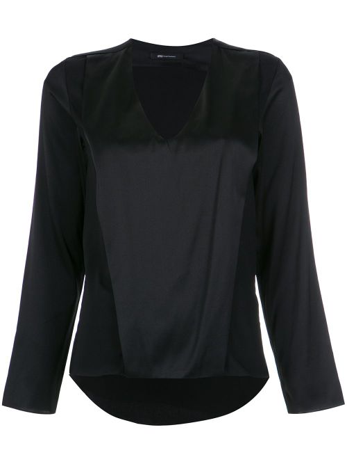 V-neck blouse - Black