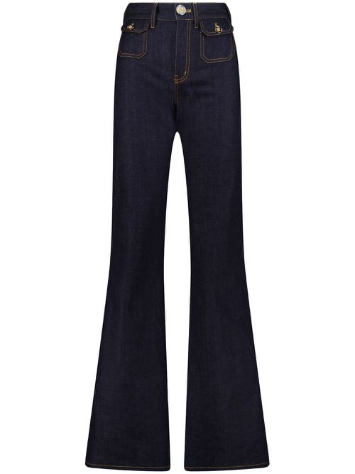 Mid-rise flared-leg jeans - Blue