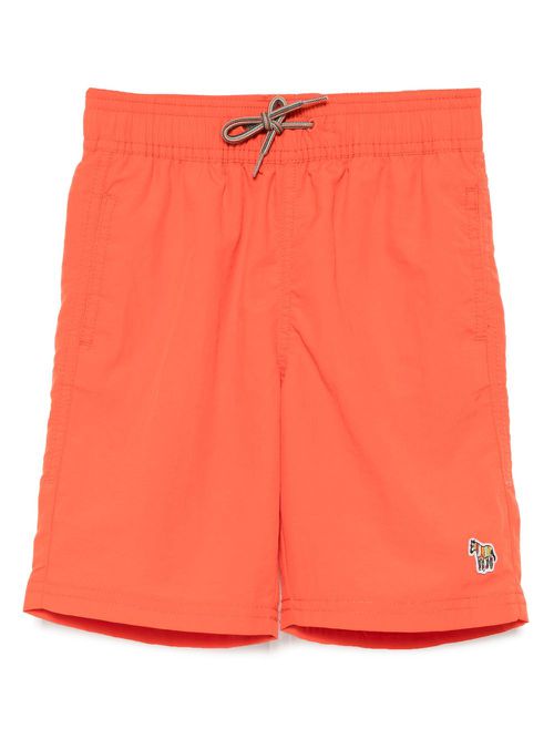 Logo-patch swim shorts - Orange