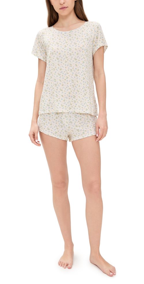 Stripe & Stare T-Shirt and Shorts PJ Set Summer