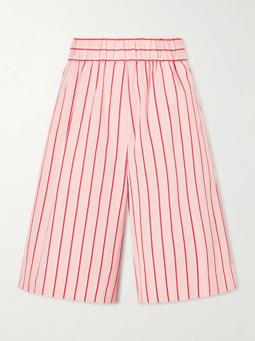 Pomy Bis Striped Cotton Shorts - Pink