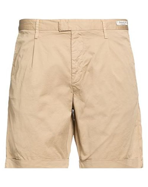 Man Shorts & Bermuda Shorts Sand Size 38 Cotton, Elastane