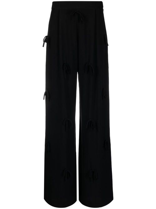 Bed Of Bows wide trousers - Black