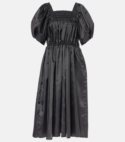 Shirred midi dress