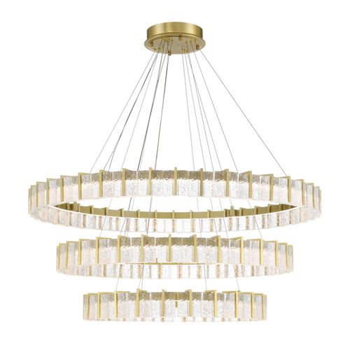 Soft Brass LED Chandelier from the Sevryn Collection
