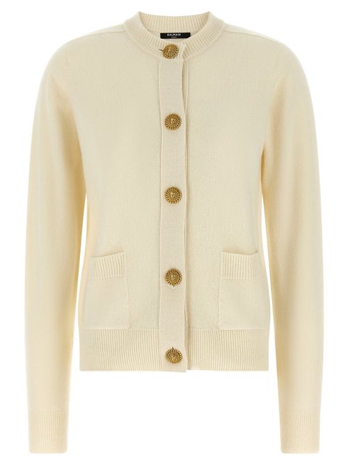 Cashmere and Virgin Wool Blend Cardigan — Ivory