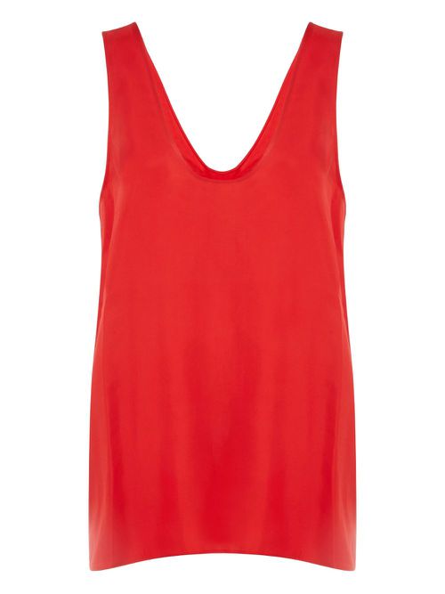 Another Tomorrow Top met V-hals - Rood