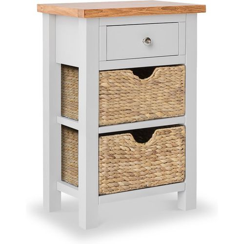 Farro Grey Telephone Table with Baskets | Roseland