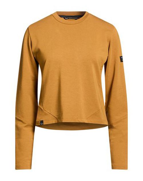 Fanes Woman Sweatshirt Mustard Size 6 Cotton, Lyocell, Elastane