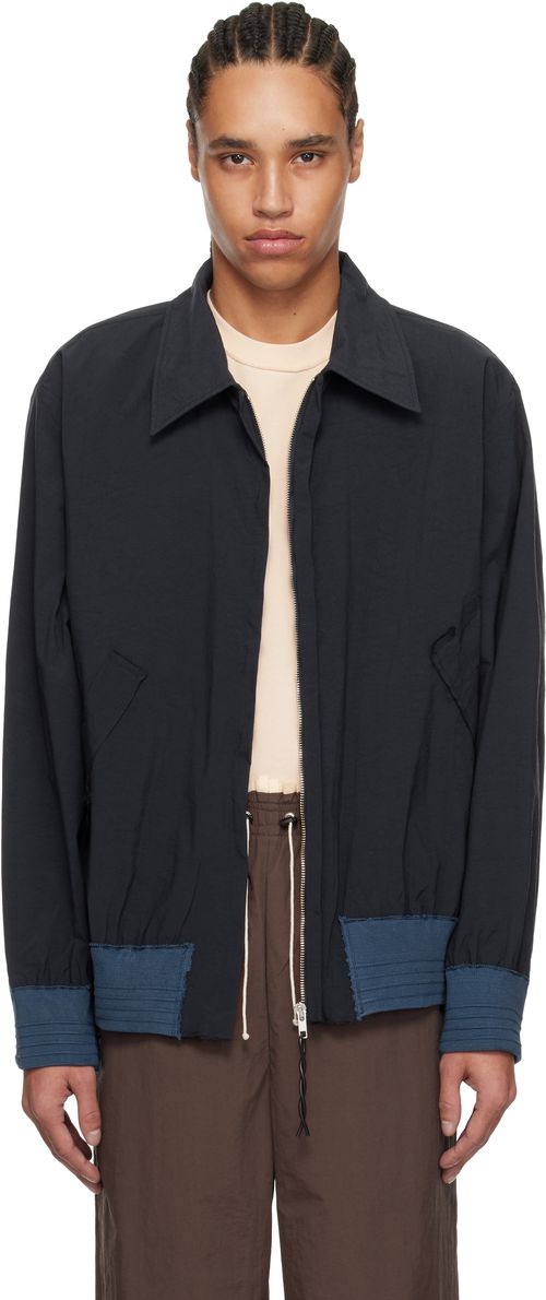 Camiel Fortgens Navy Simple Bomber Jacket