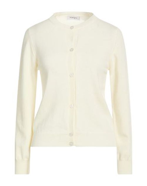Woman Cardigan Cream Size 6 Wool, Cashmere