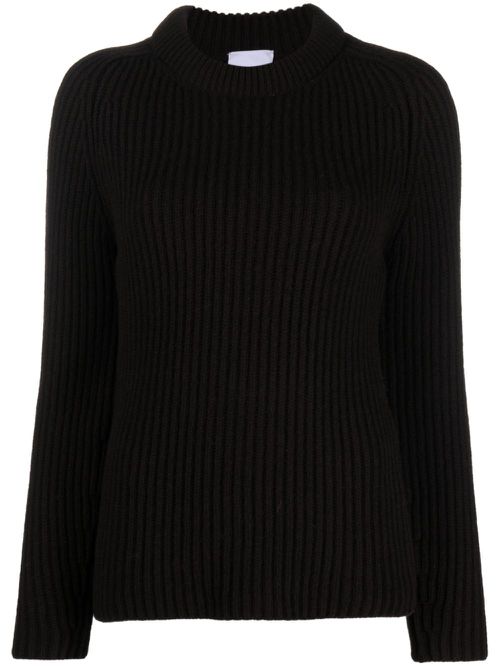 3D crew-neck ribbed jumper - Brown