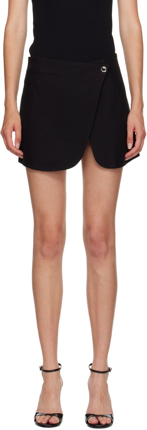 Black Tailored Miniskirt