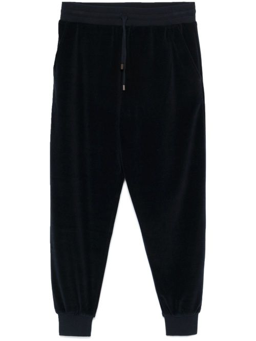 Velvet track pants - Blue