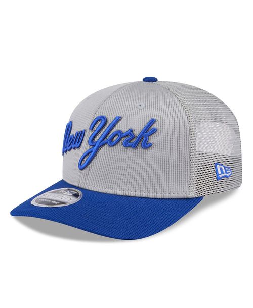 Men's Gray/Royal New York Mets 2025 Batting Practice 9SEVENTY Stretch snap Trucker Hat - Gray, Royal