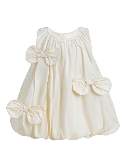 Bow-detail puffball dress - Neutrals