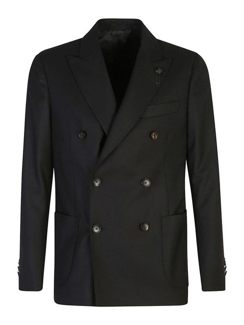 Double -breasted blazer with application