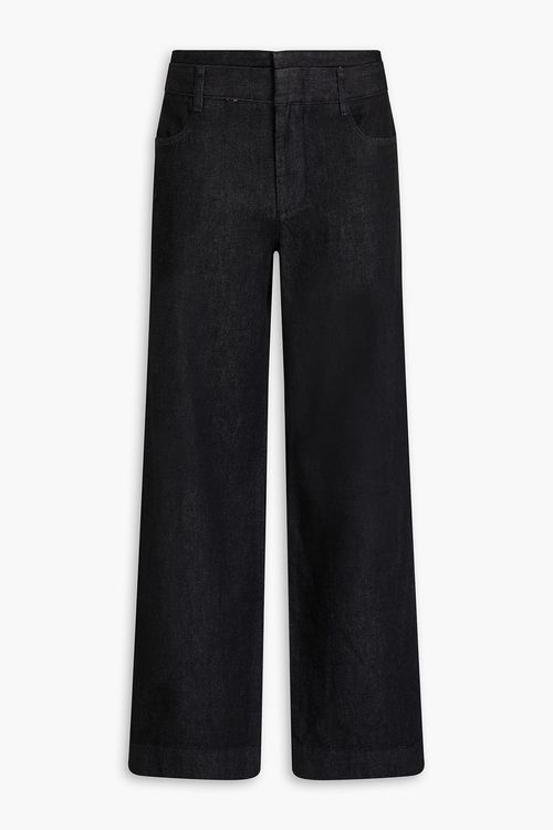 Mid-rise wide-leg jeans - Black - 26