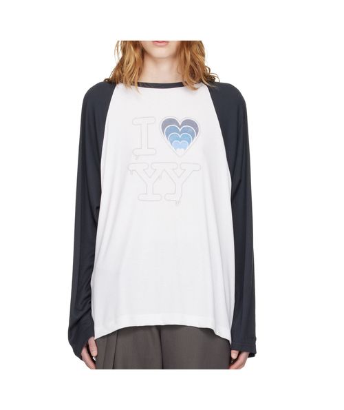 Long-sleeved crew neck T-shirt