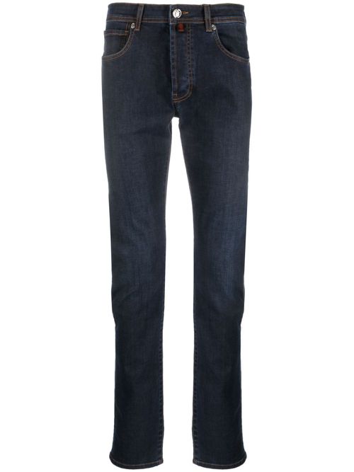 Low-rise straight-leg jeans - Blue
