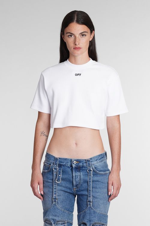 T-shirt In White Cotton